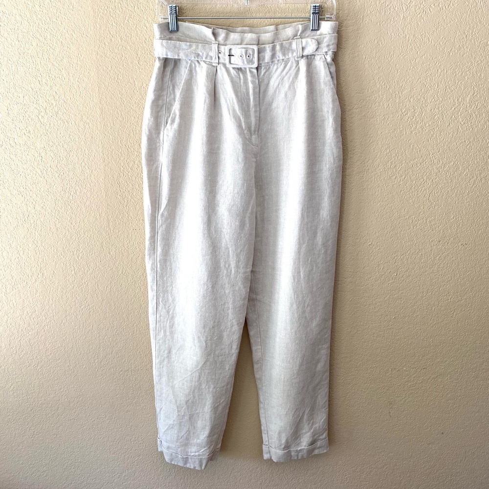 & Other Stories Linen Belted Pants